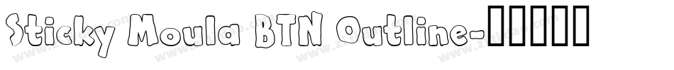 Sticky Moula BTN Outline字体转换
